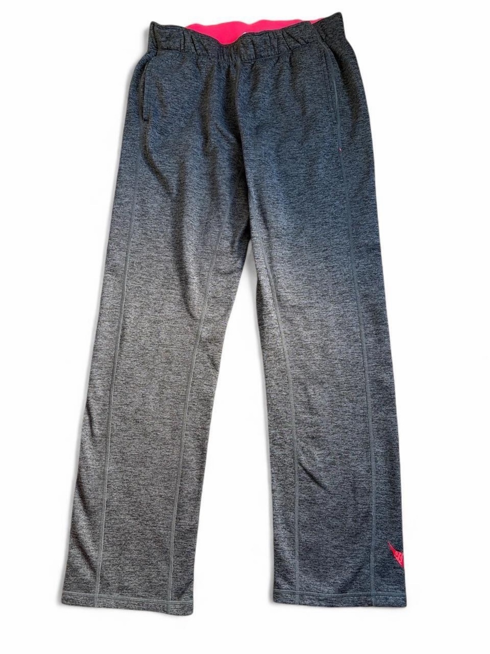 Nike Women’s Gray Active Pants with Pink Waistband and Accents